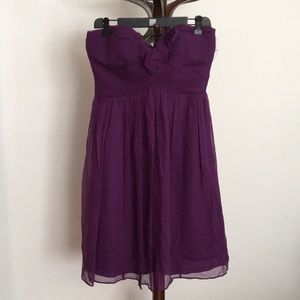 Donna Morgan strapless purple dress